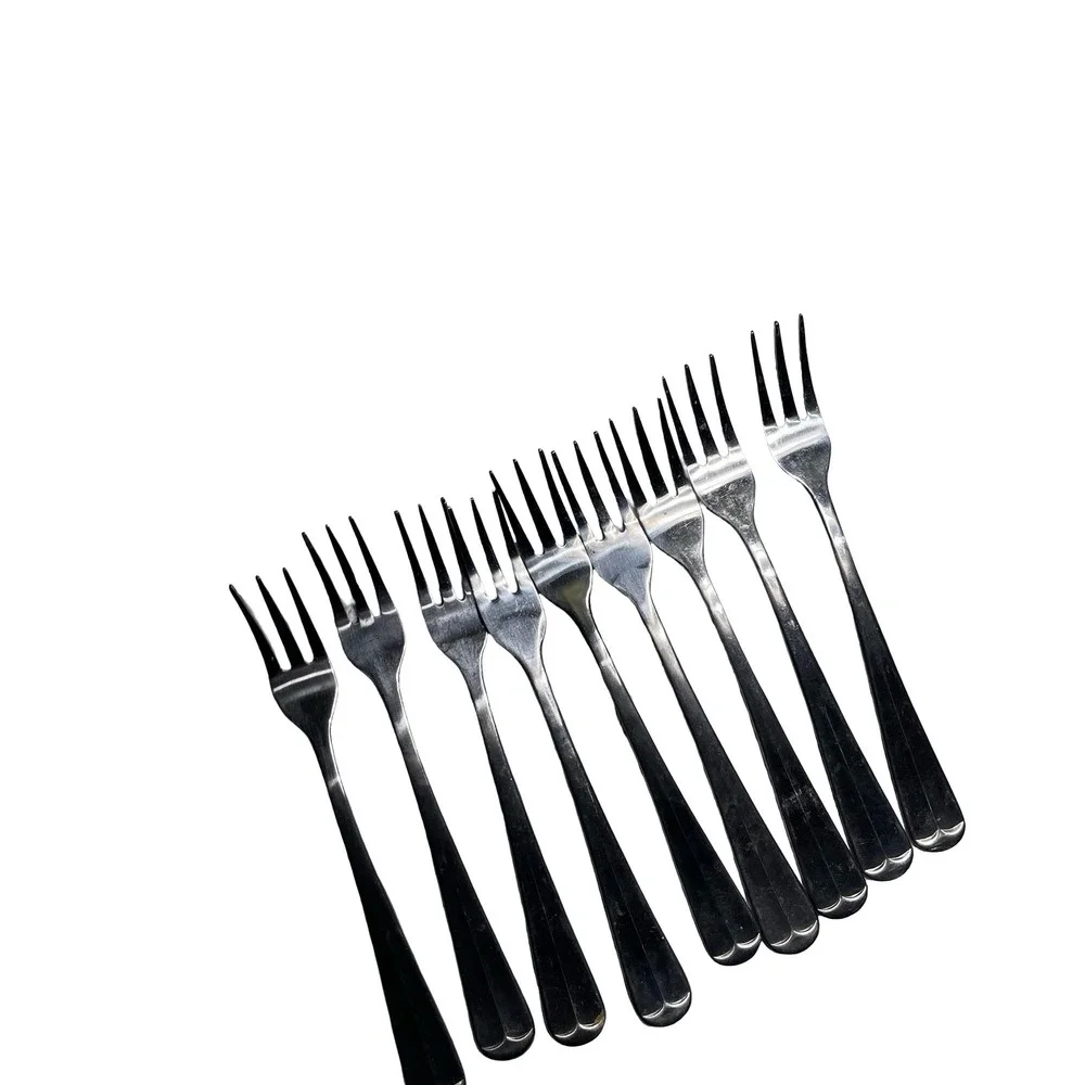 9 Barclay Geneve Stainless Korea Cocktail Appetizer Forks Silverware Set